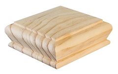 Cambridge Clear Pine Pyramid Newel CAPS 90mm, Full Stair Newel Post Cap 120x120x50mm, Recessed to Suit a 90mm x 90mm Newel