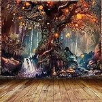 INTDORM Magical Forest Tapestry Life Tree Tapestry Trippy Wall Tapestry Wall Hanging For Bedroom (150x200cm)