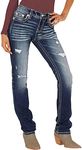 PEIHOT Stretchy Ripped Denim Pants 