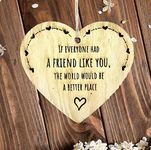 If everyone had friend like you, Wooden Hanging Heart Plaque, Gift for Your Best Friend, Family