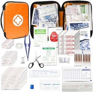300Piece Portable First Aid Kit Refill Supplies for Car Mini Caming Emergency First Aid Kits Hiking Survival Essential for Outdoor Adventure Emergency Case, Orange 1st Aid