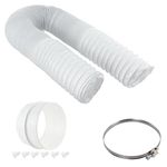 SPARES2GO Vent Hose & Extension Ring Kit for INDESIT Vented Tumble Dryer (4" / 100mm Diameter)