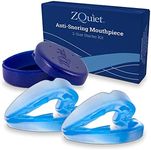 ZQuiet, Anti-Snoring Mouthpiece, Starter Pack with 2 Sizes, Living Hinge & Open Front Design for Comfort & Easy Breathing, Blue