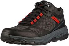 Skechers Men's Go Run Trail Altitude-Marble Sneaker, Black/Charcoal, 7.5 X-Wide