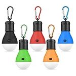 Flintronic Camping Lights, 5PCS LED Tent Lamp, 120 Lumens Camping Light Bulb, Tent Lantern with Clip Hook, Portable Emergency Light for Camping Hunting Hiking Fishing Mountaineering