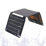 FlexSolar 15W Solar Charger with USB Port(5V/3A Max),Waterproof Hiking Camping Gear Sunpowered Charger for iPhones, Smartphones, Tablets, GPS Units, Speakers, Gopro Cameras, and Other Devices.