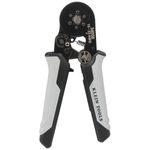 Klein Tools 34056 Ferrule Crimping Tool, Hex Crimper Pliers for 10 to 22 AWG Wire Terminals, Built-in Adjustable Ratchet, for Electrical Work
