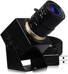 ELP 4K USB Camera with Microphone Manual Zoom Webcam 2.8-12mm Variable Focus PC Camera Mini UVC USB2.0 Web Camera IMX317 USB Security Camera 8mp Industrial Close-up Camera for Computer Raspberry Pi