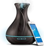 Smart WiFi Wireless Essential Oil Aromatherapy Diffuser - Works with Alexa & Google Home – Phone App & Voice Control - 400ml Ultrasonic Diffuser & Humidifier - Create Schedules - LED & Timer Settings