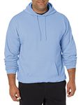 Hanes Men's Pullover EcoSmart Hooded Sweatshirt, Light Blue, X-Large