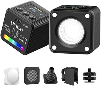Ulanzi L2 COB RGB LED Video Light, 360° Full Color Portable Led Light for Camera Lighting, Magnetic Super Mini Cute Cube Light for Toy, Stop Motion and Micro Photography