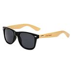 Long Keeper Bamboo Wood Arms Sunglasses for Women Men (Black, Grey)