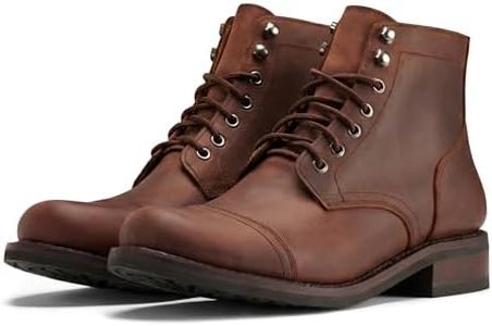 SUREWAY Men's 6" Mid-Top Work Boot - Genuine Leather, Classic Chukka Boots, Lace-Up Ankle Boot