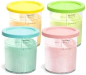 4 Pack Ninja Creami Deluxe Pints & Lids, 24oz Family Size XL Cups for Ninja Creami 11-in-1 NC501 NC500 Series Deluxe Ice Cream Maker