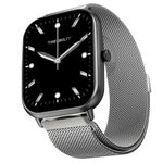 Fire-Boltt Ninja Call Pro Max Ultra Bluetooth Calling Smart Watch, 2.01" HD Display, 120+ Sports Modes, Health Suite, AI Voice Assistance, SpO2 Smartwatch for Men & Women - Silver Link