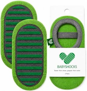 BabyShocks Real Grip That Won’t Slip 2-Pack Toddler Non-Slip Grip Socks with Full Grip Sole & Stay-On Fit (12–36 Months)