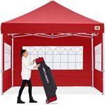 ABCCANOPY 3Mx3M Pop Up Gazebo Pop Up Outdoor Canopy Tent Party Tent Wedding Instant Shelter with Elegant Church, Bonus Carrying Case/Bag (Rose)