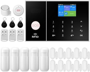 YBJ Wireless Alarm System for Home Security,DIY 4G Smart Home Alarm System with APP Alert, 24-Piece-Kit (Motion Detector,Door Window Sensor,Siren,Remote Control),Work with Alexa and Google Assistant