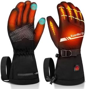 Electric Heated Gloves, Men/Women Heated Gloves Rechargeable Battery, Waterproof Heated Motorcycle Gloves for Winter Outdoor