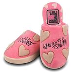 Groovy Uk Harry Potter Harley Quinn Cosy Hearts Adult Mule Slippers, 5/7 UK, Pink