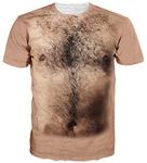 Loveternal Hairy Chest Tee Shirts Novelty Hawaillan Shirt Cool Smoke 3D T- Shirt XL