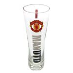 Manchester United F.C. Glass Football Tall Beer Glass (Multicolor)