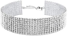 Zealmer Wide Fake Diamond Choker 8 