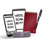 Rocketbook Smart Reusable Notebook - Dot-Grid Eco-Friendly Notebook with 1 Pilot Frixion Pen & 1 Microfiber Cloth Included - Scarlet Sky Cover, Mini Size (3.5" x 5.5")