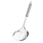 TENTA KITCHEN Multi Kitchen Utensil Stainless Steel Skimmer Slotted Fish Turner Spatula Spoon Colander Drain Spoon Water Filter Spoon Hot Pot Scoop Comfortable Grip Design Strainer Ladle for Kitchen