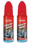 CarPlan IVC400 Interior Valet With Brush Carpet & Upholstery Cleaner 400ml x 2