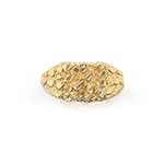 Gold Nugget Rings Wedding Engagement Gifts for Men Solid 10K Gold Ring ~3.5 gm (RS 10.5)