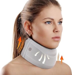 Soft Foam Neck Brace Universal Cervical Collar, Adjustable Neck Support Brace for Sleeping - Relieves Neck Pain and Spine Pressure, Neck Collar After Whiplash or Injury (Gray, L)