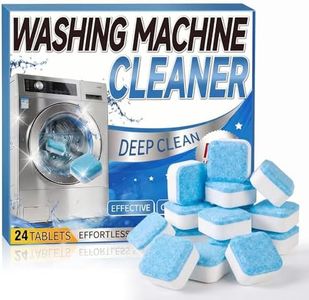 Yakiter Washing Machine Cleaner Tablets, 24 Pack Deep Cleaning Tablet for HE Front Loader & Top Load Washers, Removes Odour, Safe, Limescale & Detergent Residue-24 Mouths Supply(24)
