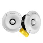PRV Audio Bullet Super Tweeters Neodymium, 3 Inch Tweeter White TW400Ti-Nd-4 Slim 120 Watts Max Power 4 Ohm, Easy to Mount PRV Tweeters Pair, 3 Inch Speaker Replacement (2 Tweeters)