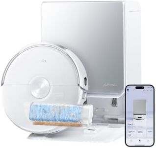 NARWAL Flow 2 Robot Vacuum and Mop Combo, 31,000Pa Suction, FlowWash Self-Cleaning Mop, AI Object Recognition, Self-Emptying & Refilling, Hot Air Drying, Tangle-Free Design, White