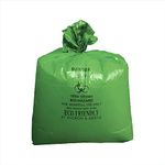 DDSS Biodegradable Garbage Bag Eco-Friendly 50 Micron Bio Hazard Waste Bag for Hospital, Office, Home & Kitchen Load Capacity 20 Kgs (Green, 30" x 50", 10 Pcs)