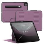 ZUGU CASE iPad Pro 13" Case, Ultra Slim Protective Case/Cover Designed for iPad Pro 13-inch (7th Gen) (M4, 2024) Wireless Pencil Charging, Multiple Viewing Angles (Sleep/Wake Cover) - Berry Purple