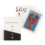 Maine, Lobster Woodblock (52 Playing Cards, Poker Size Card Deck with Jokers)