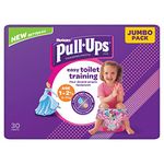 Huggies Pull Ups Day Time Potty Training Pants Girls 1-2.5 Years, Pack of 30