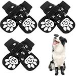 6PCS Anti Slip Dog Socks, Pet Socks Dog Boots Dog Paw Winter Protector Traction Control Dog Socks with Grip Dog Grip Socks Indoor Rubber Dog Socks Dog Anti Slip (7.28" X 2.95"(LxW))（L）