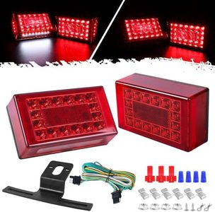 Trailer Lights LED Kit, LIMICAR 6 Inch LED Trailer Lights, Boat Trailer Lights LED Submersible Kit, LED Trailer Lights Kit for Utility Trailer, Rectangle Trailer Light Kit w/25ft Trailer Wiring
