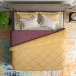 Wakefit Comforter Double Bed | 120 GSM | Blanket Double Bed, AC Comforter Double Bed, Quilt, AC Blanket, Dohar Double Bed, Diwali Gifts, Reversible Microfiber Super Soft Micro (Beige and Burgundy)
