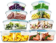 Kichly 16pcs Glass Food Storage Containers with Airtight Lids, BPA Free and FDA Approved, 8 Lids and 8 Containers for Meal Prep, Pantry Organizers, Freezer to Oven Safe, Food Savers