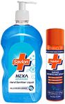 Savlon Hexa Advanced Hand Sanitizer Liquid Pump Pack 500ml, Natural & Surface Disinfectant Spray Sanitizer 170g