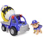 Rubble & Crew, Mix’s Cement Mixer Toy Truck with Action Figure and Movable Construction Toys, Kids’ Toys for Ages 3 and Up