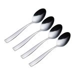 Viners Everyday Purity 4 Piece 18/0 Silver Stainless Steel Dessert Spoon Set