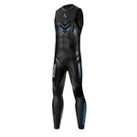 Synergy Men’s Endorphin Sleeveless Long John (Black/Blue, M2)