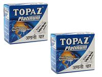 Topaz Platinum Blades (5 Packs Of 10 Blades Each, Total 100 Blades) - Pack Of 2, Men