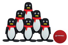 Schildkröt Funsports Penguin Soft Bowling Set, for Indoor and Outdoor, 6 Penguins with a Stable Stand and a Soft Bowling Ball, 970303