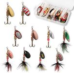 10pcs Fishing Lure Spinnerbait, Bas